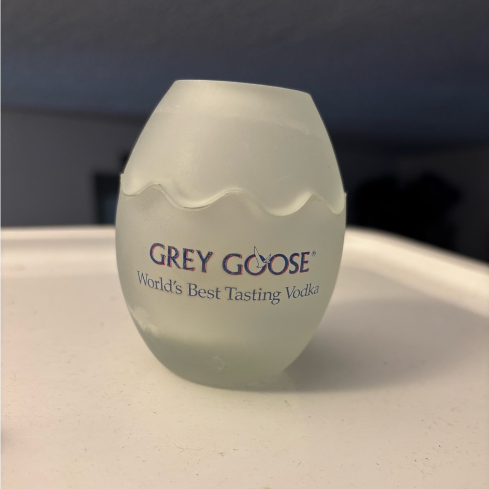 (4) Frosted Glass Candle Holder by Grey Goose New in Box